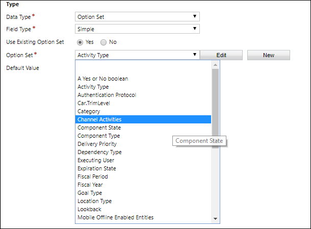 Configurer un choix global.