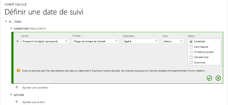 Date de suivi d’une opportunité dans Dynamics 365 un.