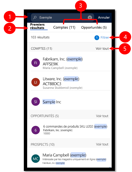 Page des résultats de la recherche Page des résultats de la recherche.