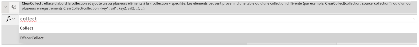 Fonction dans la barre de formule Fonction dans la barre de formule.