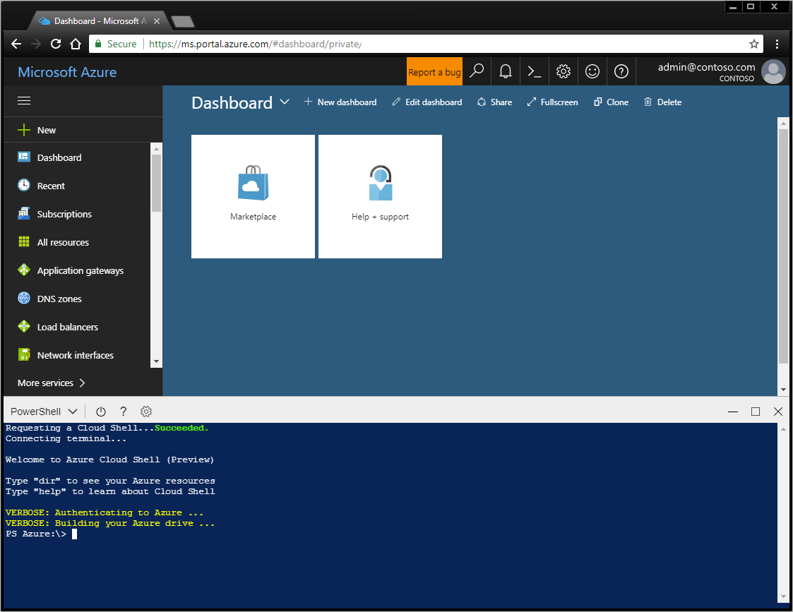 Azure Cloud Shell pour PowerShell