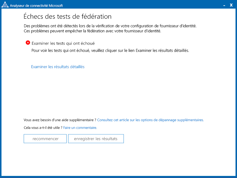 Use Connectivity Analyzer to verify single sign on