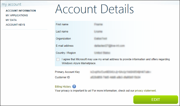 My account details