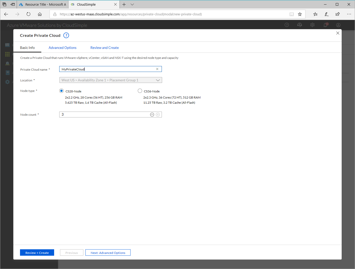 Créer un cloud privé - Informations de base