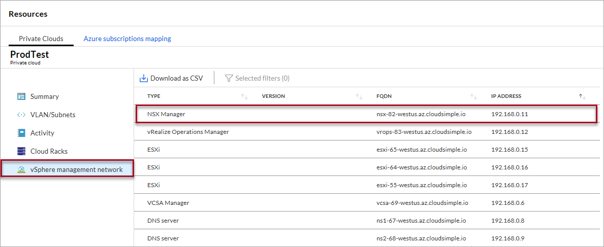 Rechercher le nom de domaine complet du gestionnaire NSX