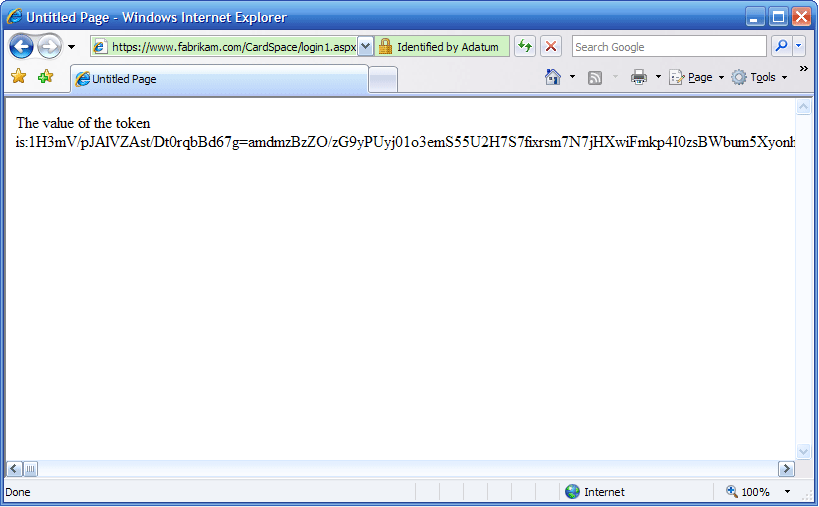 Utilisation de Windows CardSpace avec Internet Explorer 7.0