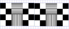 Image floue en raison de l'absence d'alignement des pixels du périphérique.