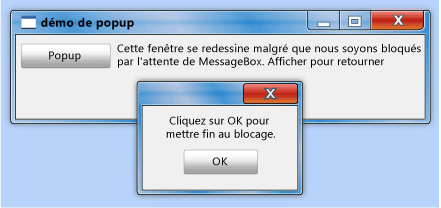 MessageBox avec bouton "OK"