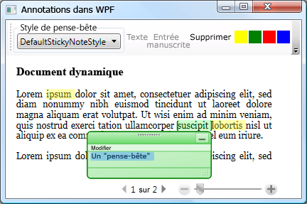 Styles d'annotation