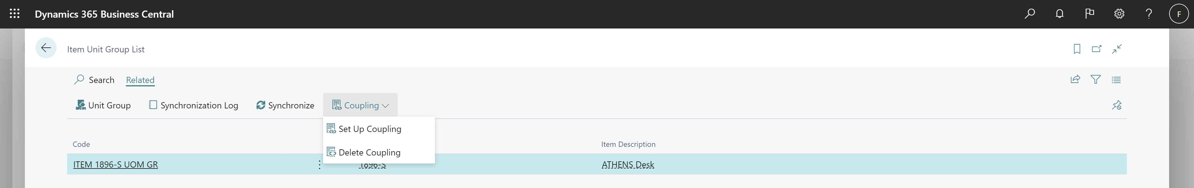 Affiche la nouvelle page Liste des groupes d’unités d’articles. Affiche la nouvelle page Liste des groupes d’unités d’article.