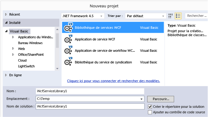 Projet Bibliothèque du service WCF