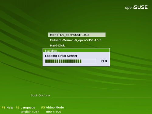 Launch OpenSuse