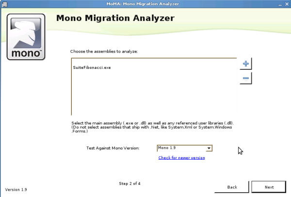 Mono Migration Analyzer - Step 2