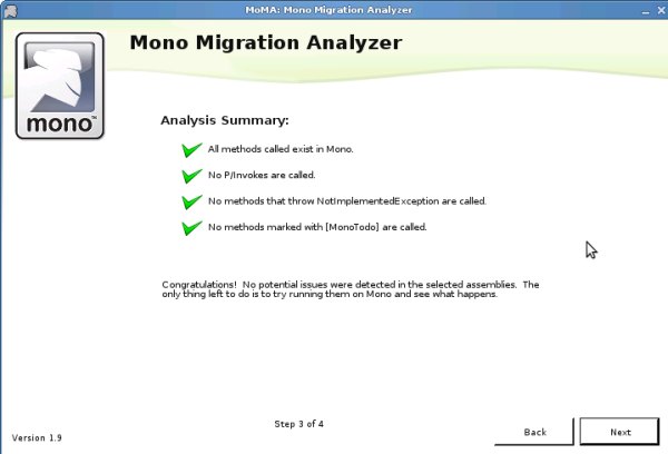 Mono Migration Analyzer - Step 3