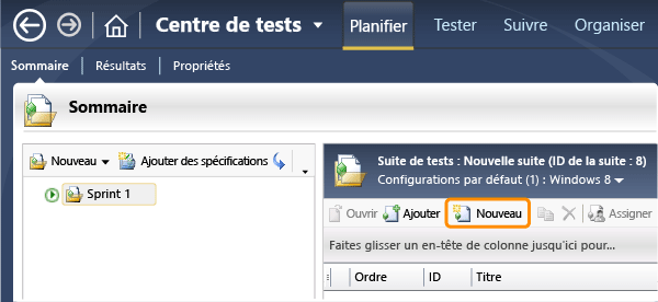 Créer un cas de test