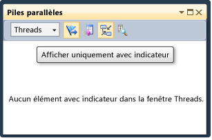 Fenêtre Piles parallèles vide et info-bulle