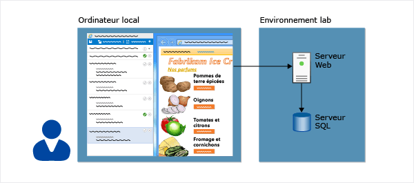 Tests manuels avec des serveurs lab.