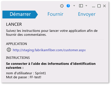 Page d'accueil du client commentaires Microsoft