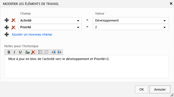 Modifier en bloc (TWA)