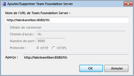 Ajouter un serveur Team Foundation Server