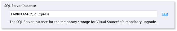 Assistant de mise à jour VSS - instance SQL Server