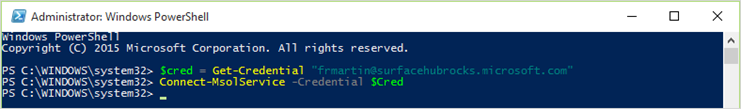 Image montrant une applet de commande PowerShell.