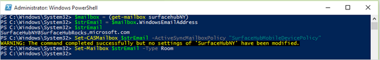 Image montrant une applet de commande PowerShell.