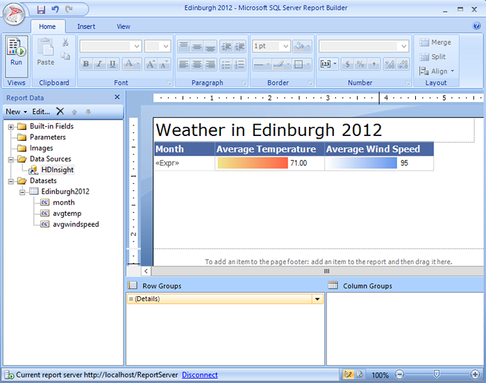 Figure 2 - Report Builder