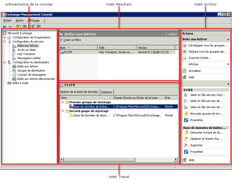 Console de gestion Exchange Server 2007 SP1