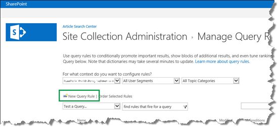 New Query Rule