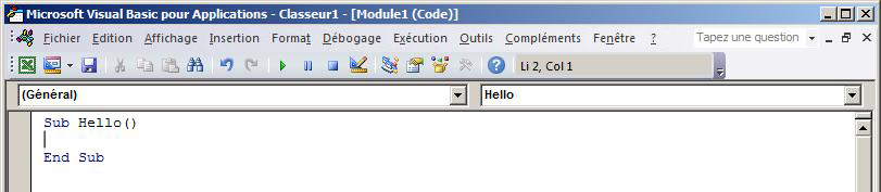 Visual Basic Editor