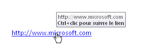 Autre option pour suivre un lien hypertexte