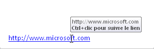 Option par défaut pour suivre un lien hypertexte