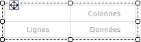 Matrice vide avec 1 groupe de lignes et 1 groupe de colonnes