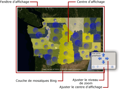 Fenêtre d'affichage de la carte