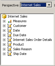 Objets pour la perspective Internet Sales