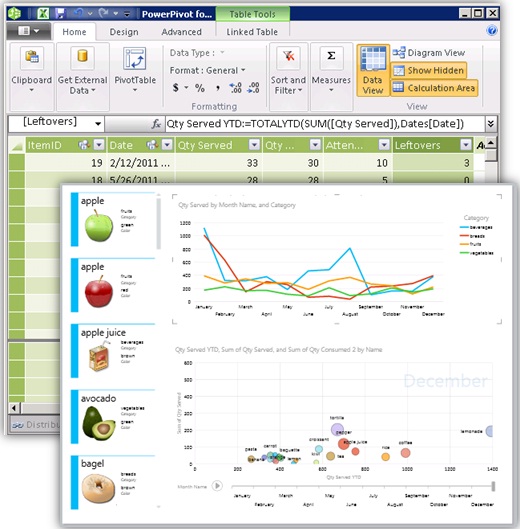 Fichiers PowerPivot et Power View