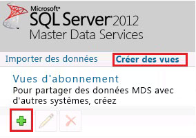 Bouton Ajouter une nouvelle vue d'abonnement