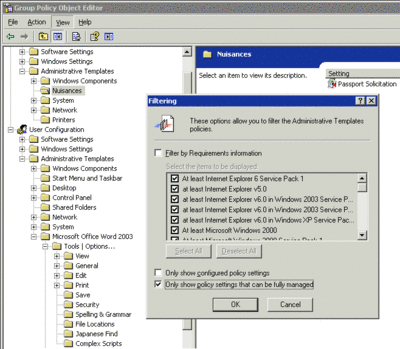 Figure 4 Filtrage GPO