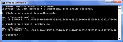 Figure 1 sc showsid affiche le SID de tout service, y compris ceux qui n’existent pas encore