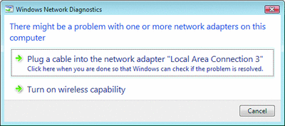 Figure 2 Résolution d'un problème de connectivité