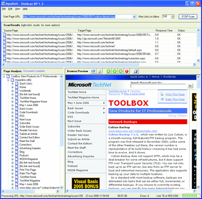 SiteScan LinkChecker 