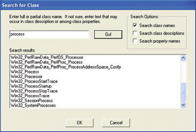 Figure 4 Class Search in CIM Studio