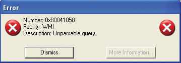 Figure 10a Notification Query Error