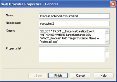 Figure 14 Sample WMI Event Provider