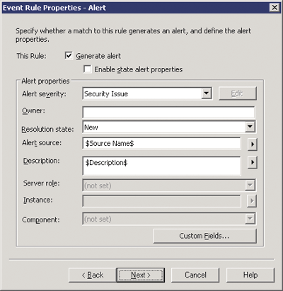 Figure 7 Setting Alerts