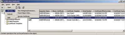 Figure 4 Revoking a Certificate