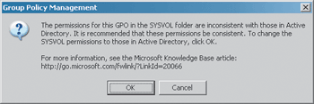 Figure 6 Permissions Error