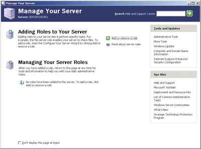 Figure 1 Add and Configure Server Roles