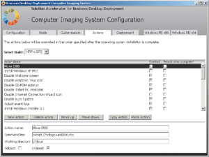 Figure 4 Customizing Actions